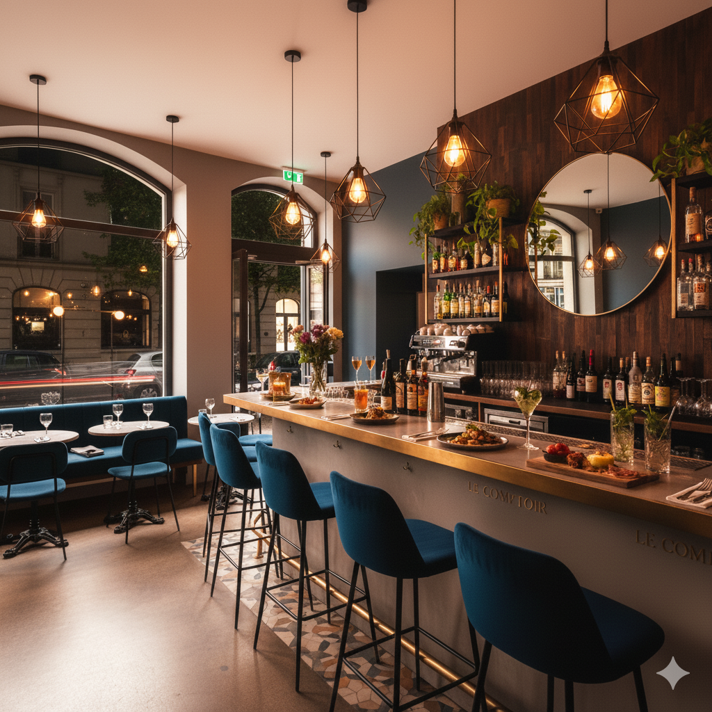 Ambiance d’un bistrot chic à La Rochelle